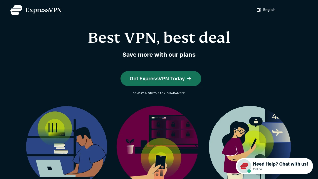 A screenshot of ExpressVPN