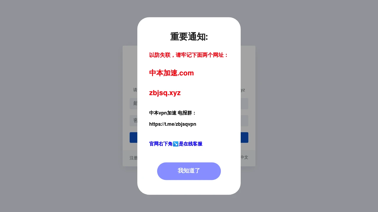 A screenshot of 中本加速